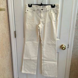 COPY - Ann Taylor Loft corduroy jeans cream color modern boot low rise 6P
